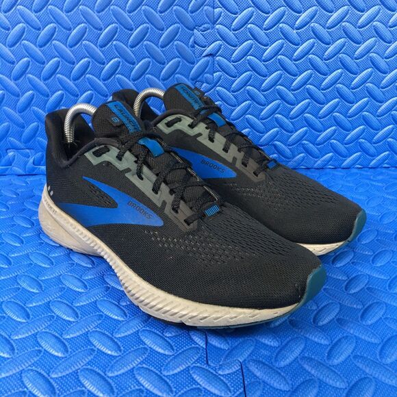 Brooks Launch 8 Mens Size 9D Black Blue Running Walking Athletic Sneakers Shoes - Picture 6 of 12